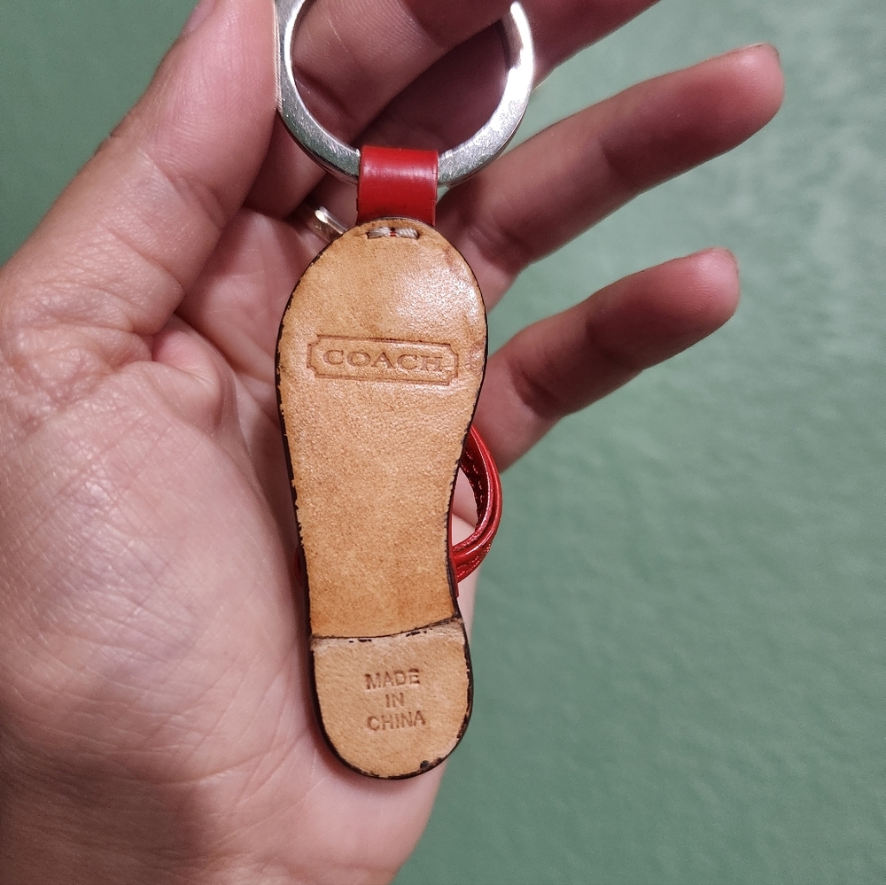 Coach Flip Flip Keychain With Silver Hardware - Picture 2 of 4